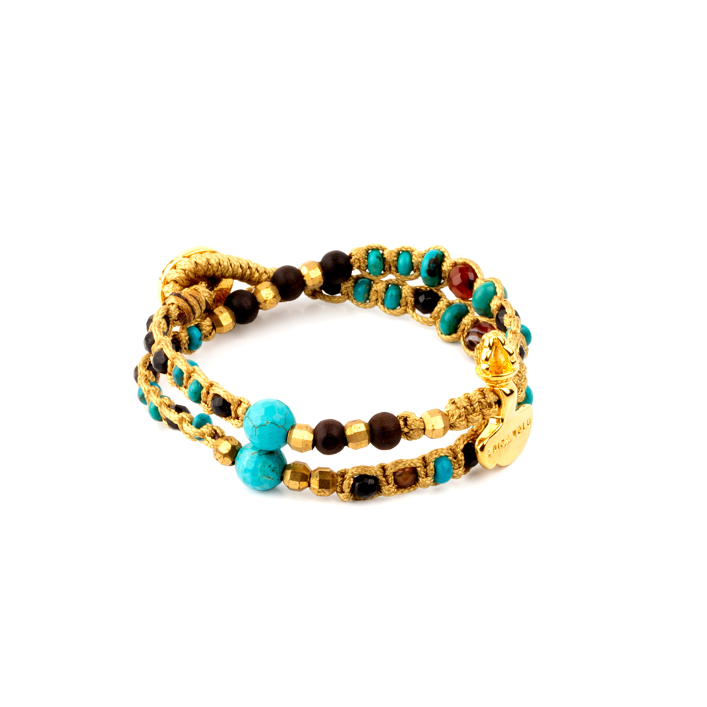 Tibetan Rosary BraceletAgate and Turquoise